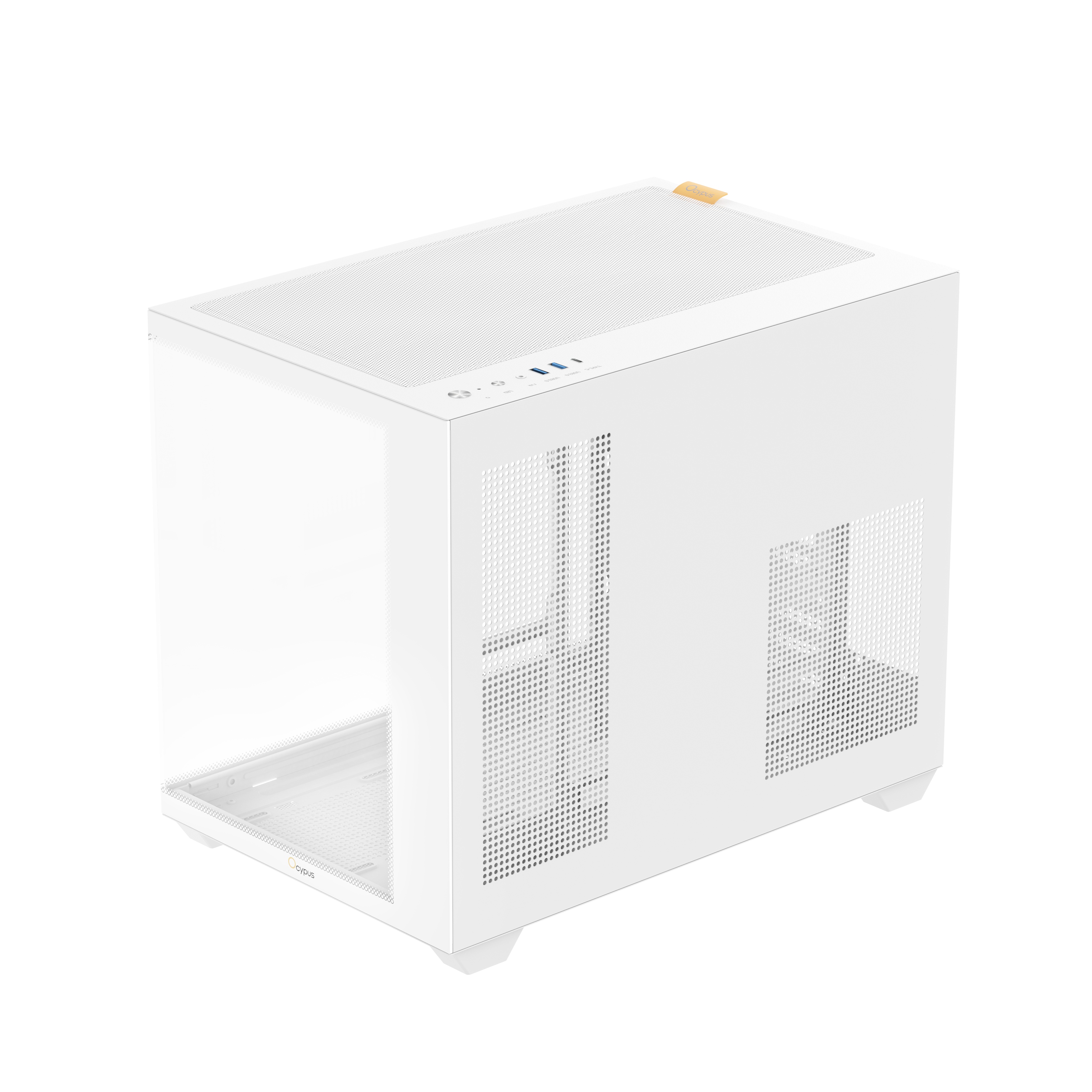 Корпус ПК без блока питания Case Ocypus Gamma C54 WH, Midi-Tower, TG, no fans, 1xUSB-C + 2xUSB 3.0,