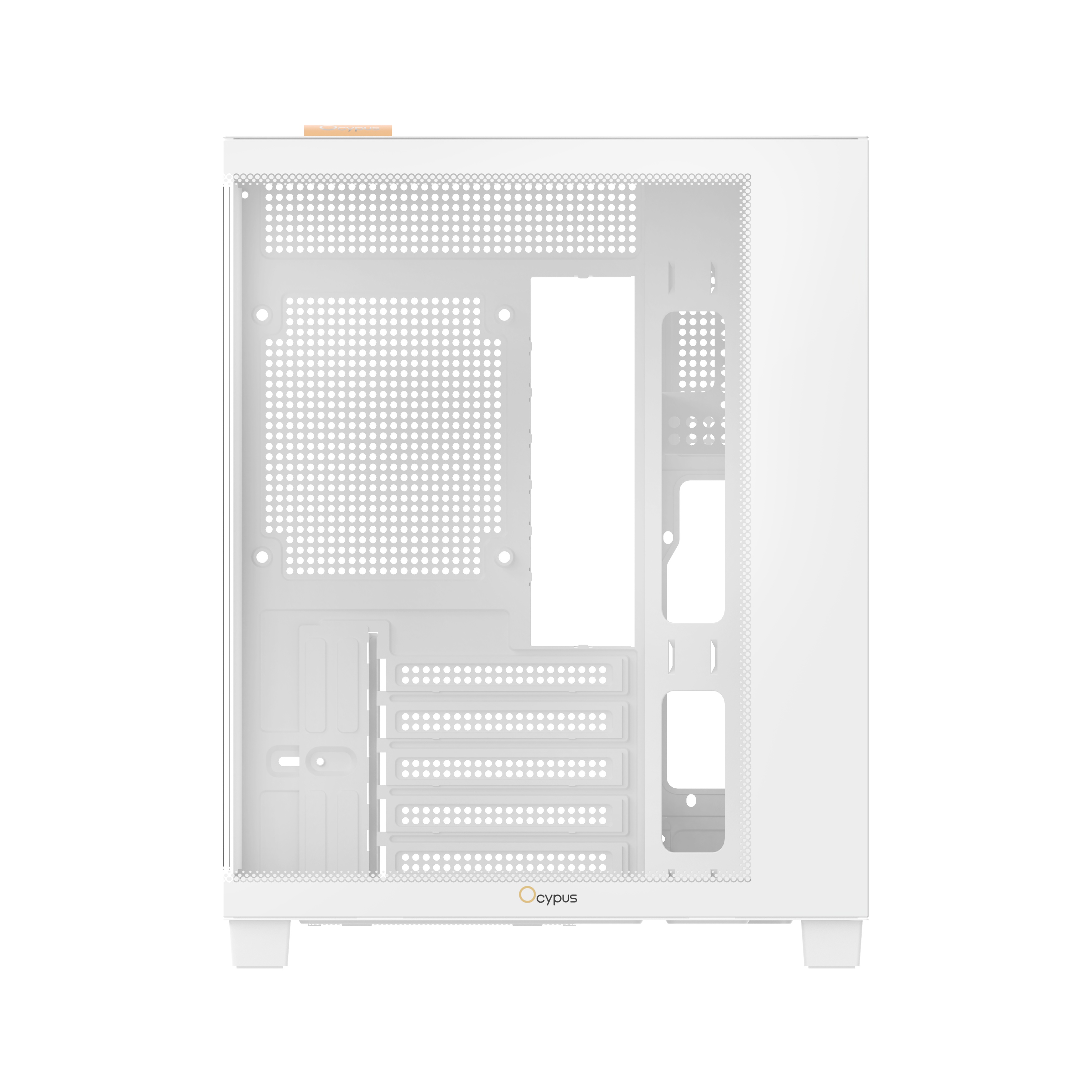 Корпус ПК без блока питания Case Ocypus Gamma C54 WH, Midi-Tower, TG, no fans, 1xUSB-C + 2xUSB 3.0,