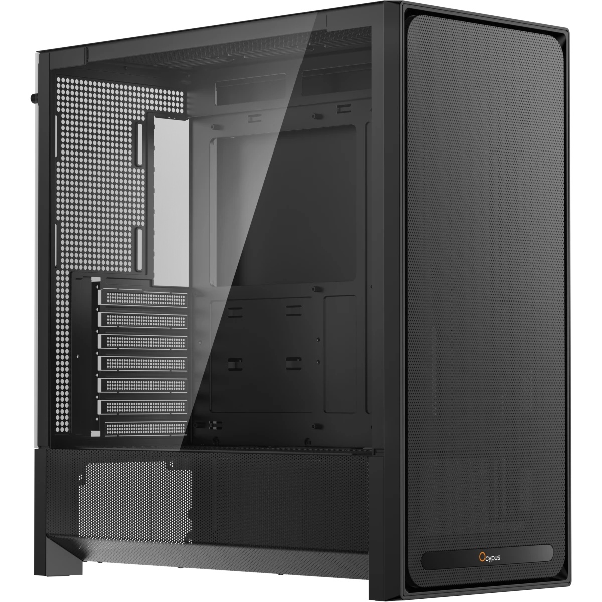 Корпус ПК без блока питания Case Ocypus Delta C70 BK, Midi-Tower, TG, no fans, 2xUSB-A 3.0 + 1xUSB-C