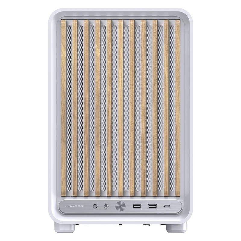 Корпус без блока питания Case JONSBO D33 WOOD, Mini-Tower, TG, no fan, 2xUSB-A 3.0 + 1xUSB-C 3.2, mA