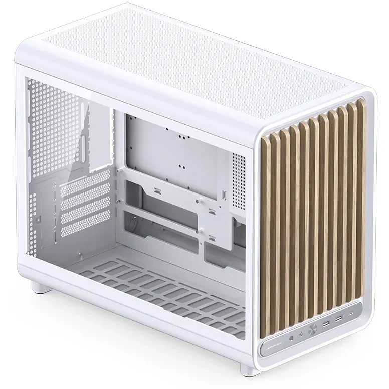 Корпус без блока питания Case JONSBO D33 WOOD, Mini-Tower, TG, no fan, 2xUSB-A 3.0 + 1xUSB-C 3.2, mA