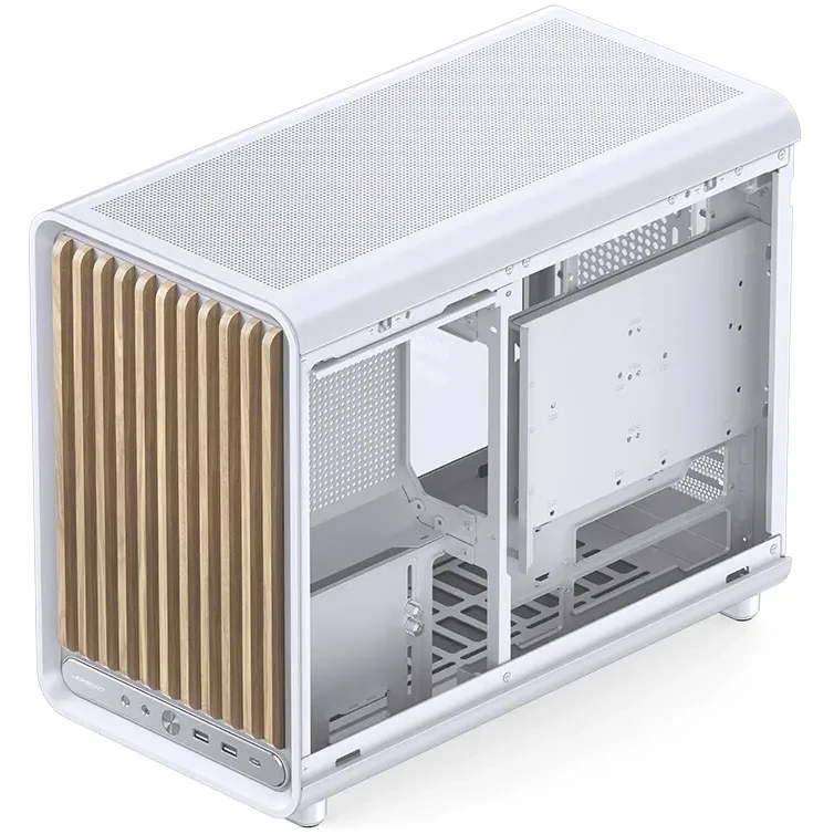Корпус без блока питания Case JONSBO D33 WOOD, Mini-Tower, TG, no fan, 2xUSB-A 3.0 + 1xUSB-C 3.2, mA
