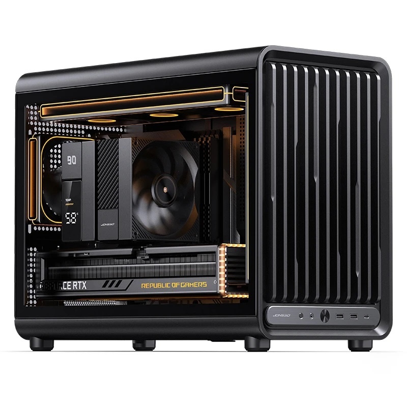 Корпус без блока питания JONSBO D33, Mini-Tower, TG, no fan, 2xUSB-A 3.0 + 1xUSB-C 3.2, mATX, mITX B