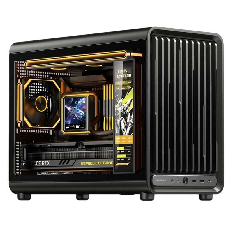 Корпус без блока питания JONSBO D33, Mini-Tower, TG, no fan, 2xUSB-A 3.0 + 1xUSB-C 3.2, mATX, mITX B