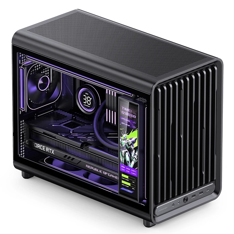 Корпус без блока питания JONSBO D33, Mini-Tower, TG, no fan, 2xUSB-A 3.0 + 1xUSB-C 3.2, mATX, mITX B