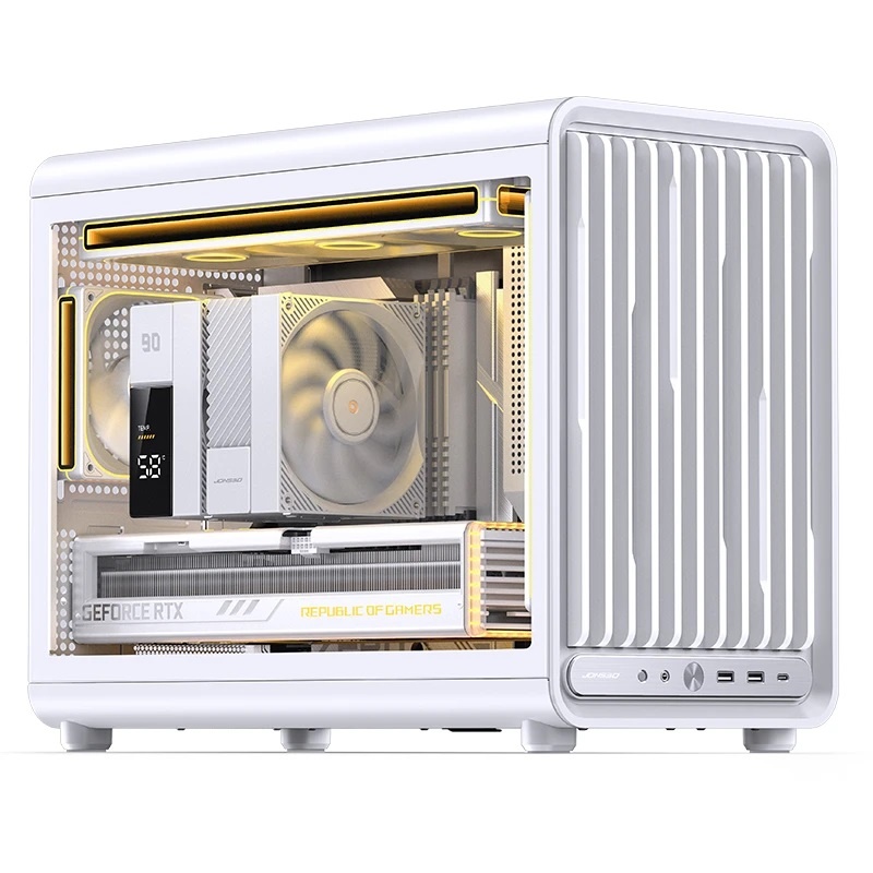 Корпус без блока питания JONSBO D33, Mini-Tower, TG, no fan, 2xUSB-A 3.0 + 1xUSB-C 3.2, mATX, mITX W