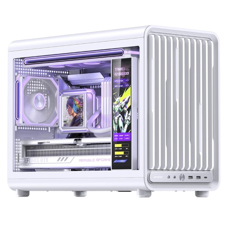 Корпус без блока питания JONSBO D33, Mini-Tower, TG, no fan, 2xUSB-A 3.0 + 1xUSB-C 3.2, mATX, mITX W