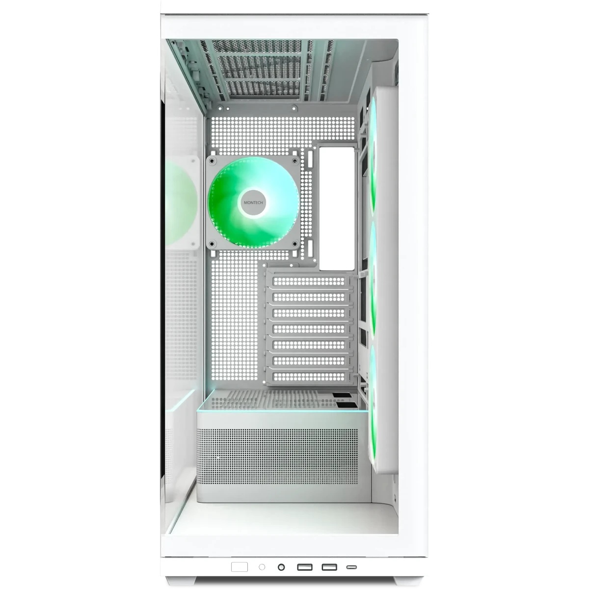 Корпус Montech TG3 белый без БП ATX 9x120mm 4x140mm 2xUSB3.0 audio bott PSU