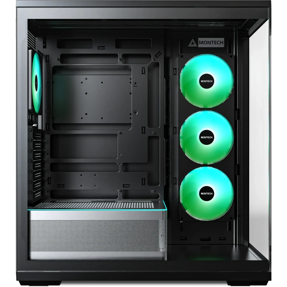 Корпус Montech TG3 черный без БП ATX 9x120mm 4x140mm 2xUSB3.0 audio bott PSU