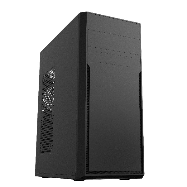 Корпус c блоком питания 600 Ватт Case Foxline FL-302-FZ600-U32 ATX case, black, w/PSU 600W, w/2xUSB2