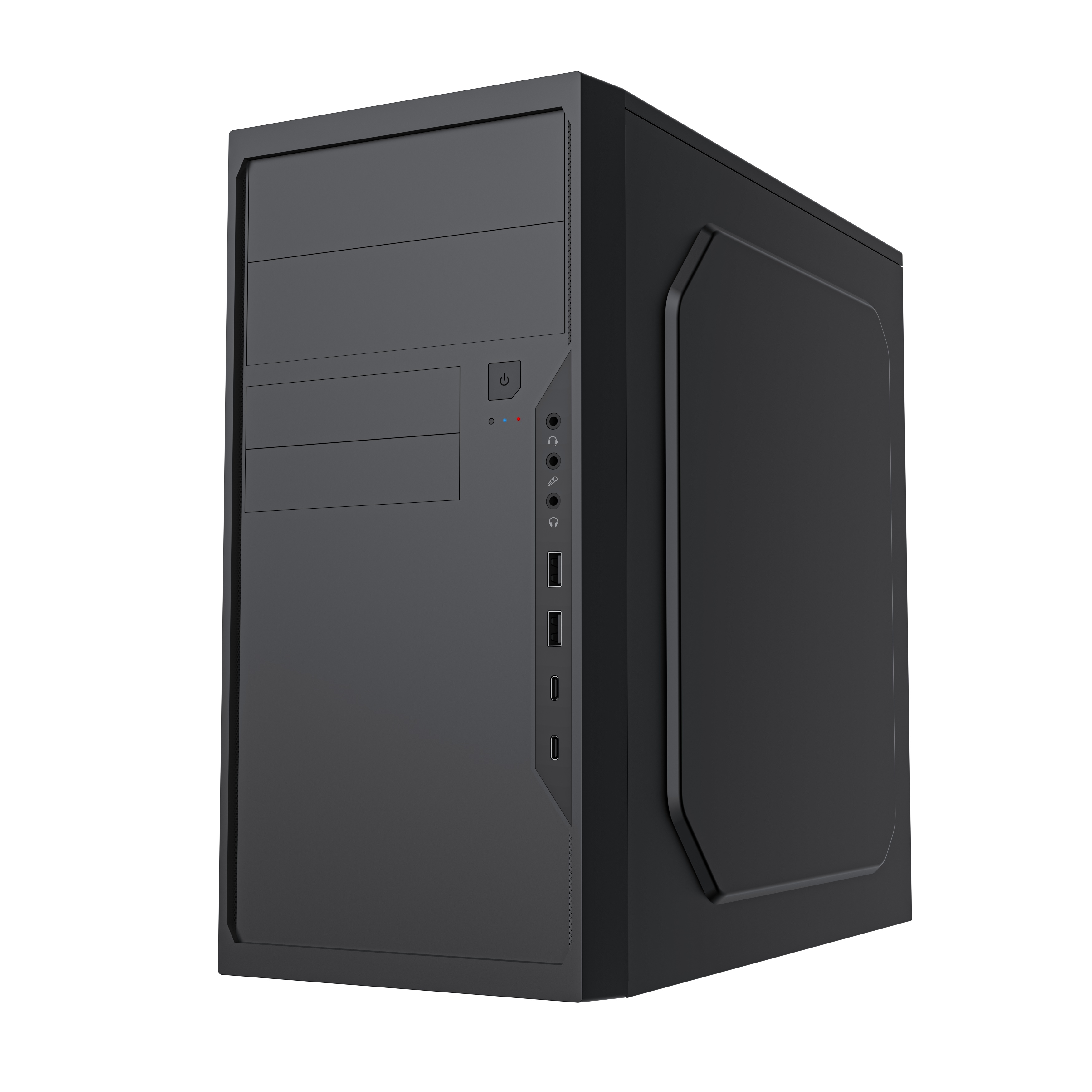 Корпус без блока питания Case Foxline FL-733R, mATX, 2x5.25EXT, 2x3.5EXT, 5x3.5INT, 2xUSB2.0, 2xUSB-