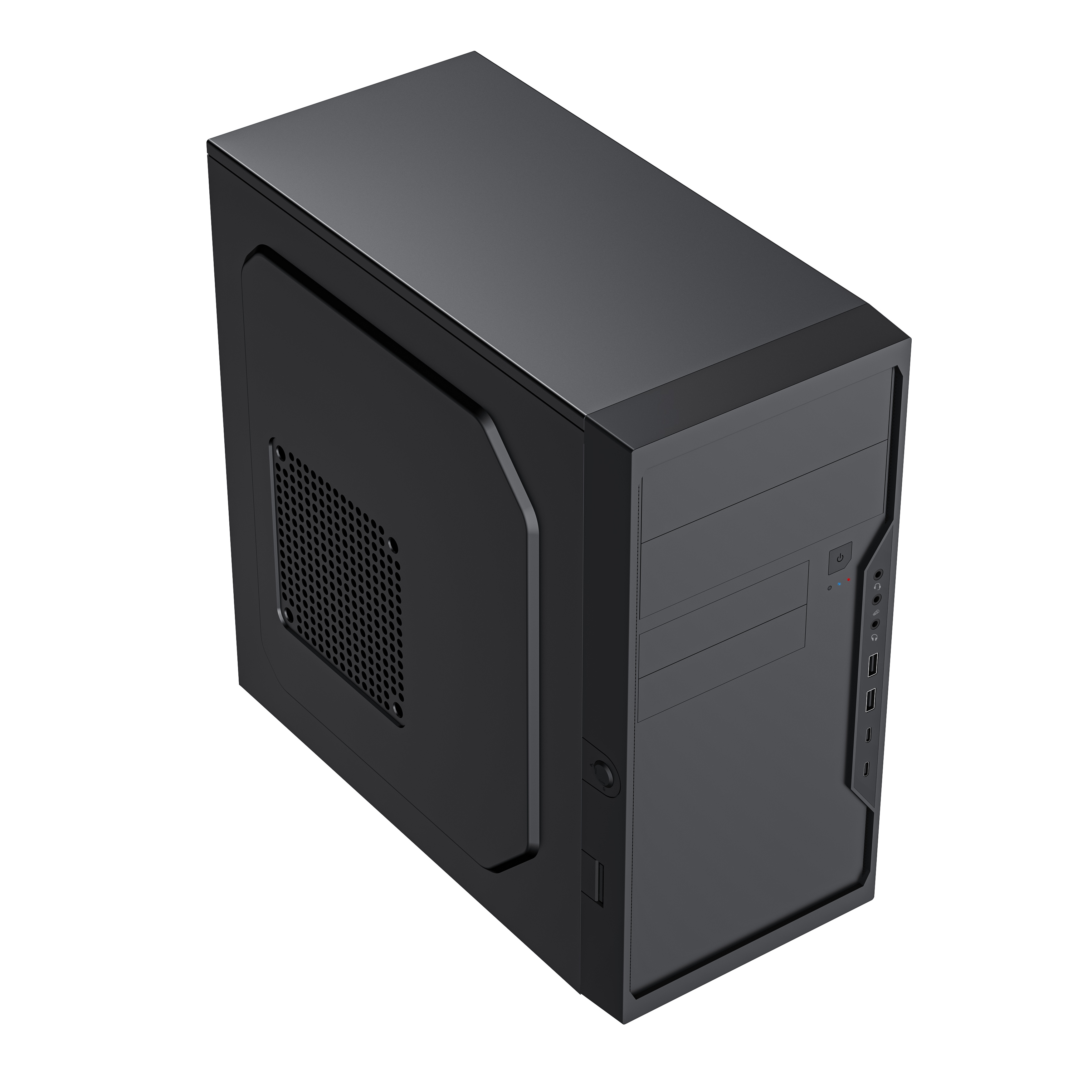 Корпус без блока питания Case Foxline FL-733R, mATX, 2x5.25EXT, 2x3.5EXT, 5x3.5INT, 2xUSB2.0, 2xUSB-