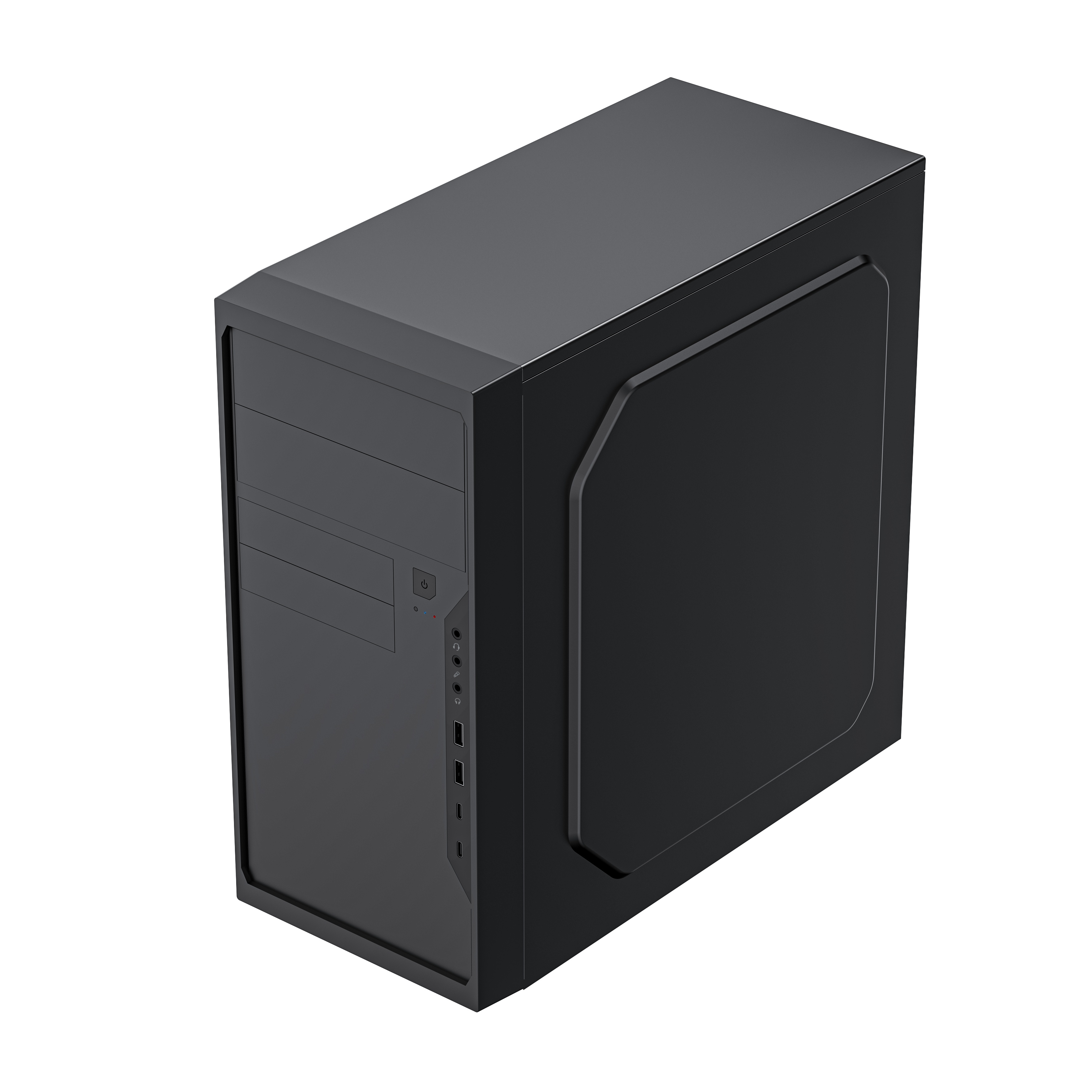 Корпус без блока питания Case Foxline FL-733R, mATX, 2x5.25EXT, 2x3.5EXT, 5x3.5INT, 2xUSB2.0, 2xUSB-