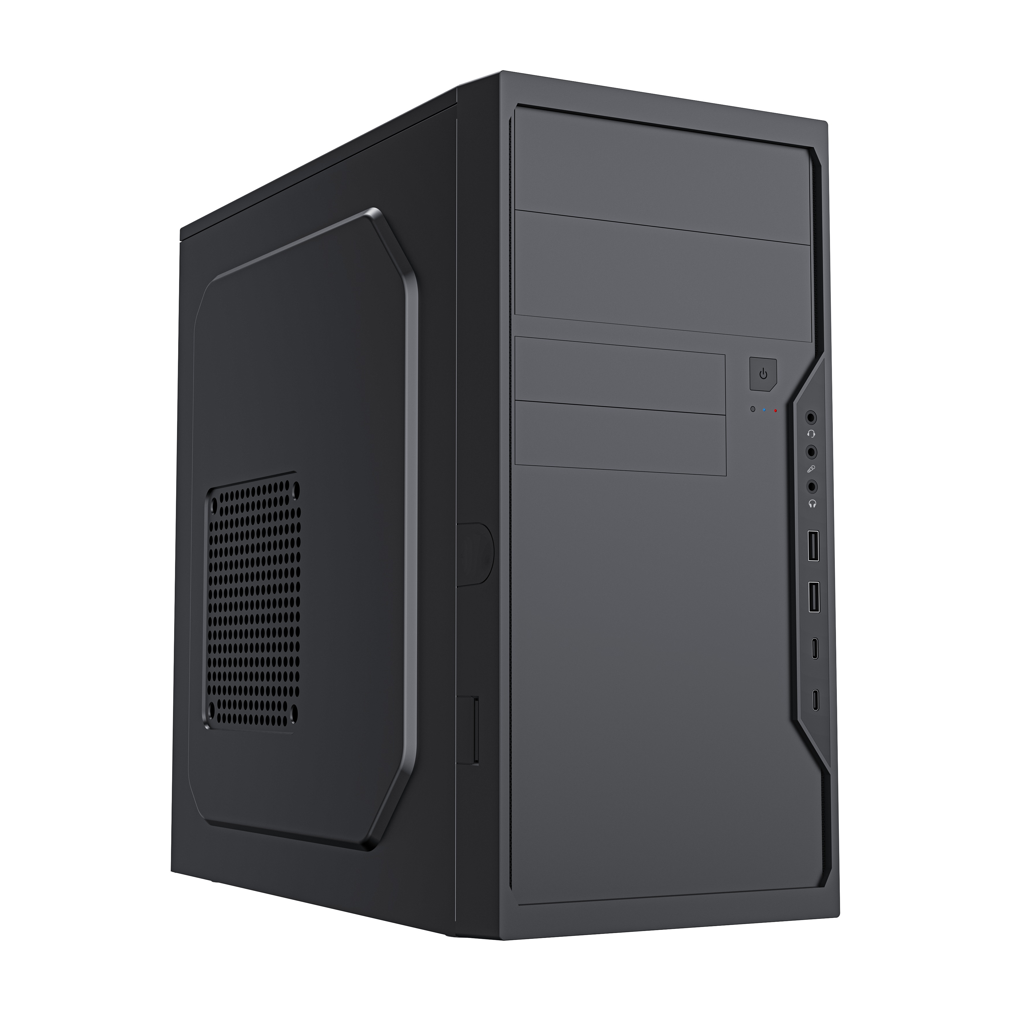 Корпус с блоком питания 500Вт Case Foxline FL-733R, mATX, 2x5.25EXT, 2x3.5EXT, 5x3.5INT, 2xUSB2.0, 2