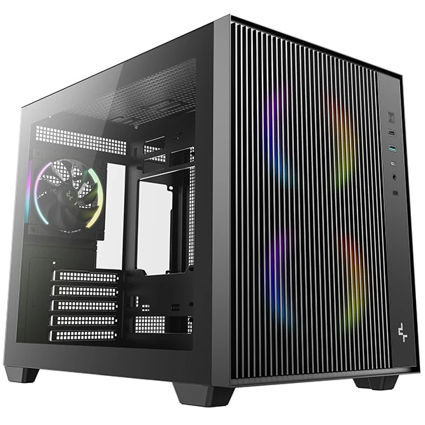 Компьютерный корпус Deepcool CG330 MESH 3F черный без БП mATX 6x120mm 4x140mm 2xUSB2.0 1xUSB3.0 audi