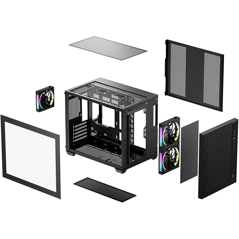 Компьютерный корпус Deepcool CG330 MESH 3F черный без БП mATX 6x120mm 4x140mm 2xUSB2.0 1xUSB3.0 audi