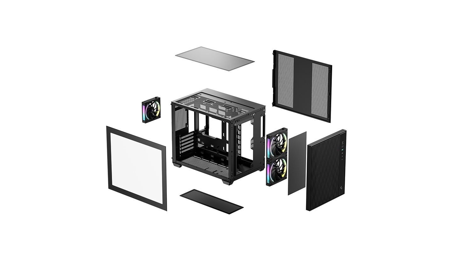 Компьютерный корпус Deepcool CG330 MESH 3F черный без БП mATX 6x120mm 4x140mm 2xUSB2.0 1xUSB3.0 audi