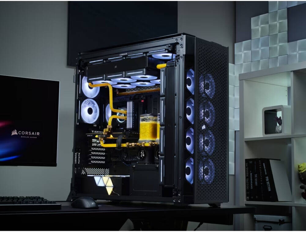 Корпус без блока питания Corsair iCUE LINK 9000D Airflow, Full-Tower, TG, no fan, 4xUSB-A 3.2, 2xUSB