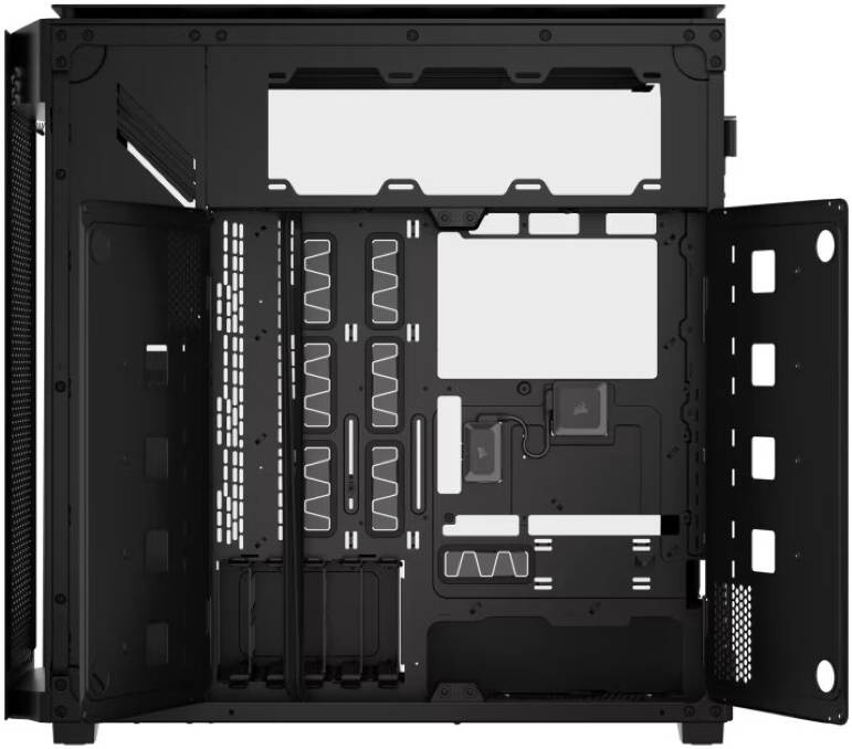 Корпус без блока питания Corsair iCUE LINK 9000D Airflow, Full-Tower, TG, no fan, 4xUSB-A 3.2, 2xUSB