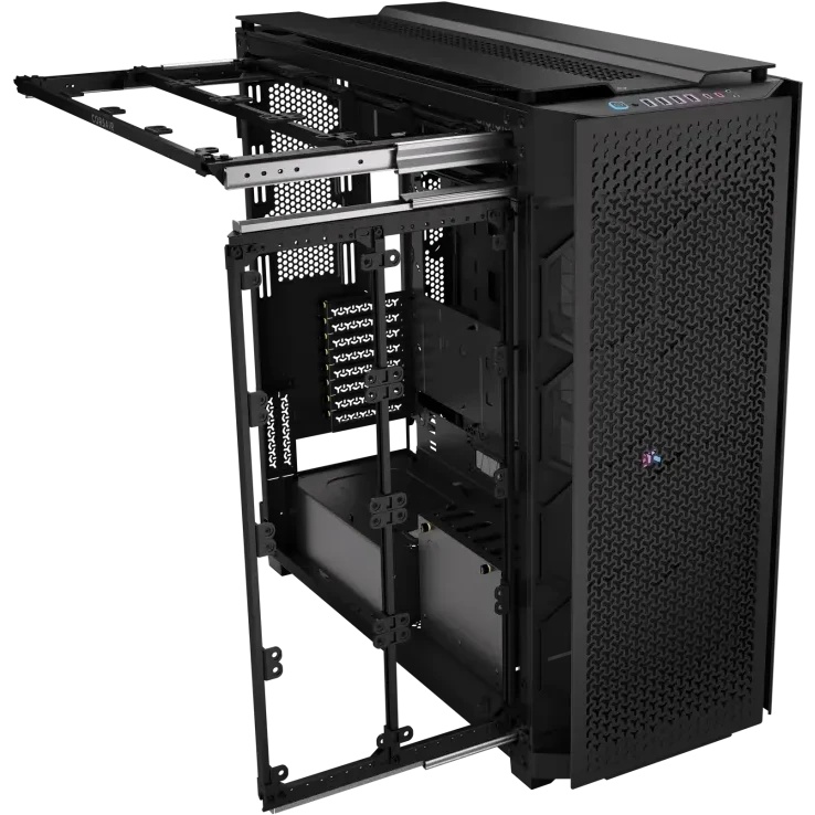 Корпус без блока питания Corsair iCUE LINK 9000D Airflow, Full-Tower, TG, no fan, 4xUSB-A 3.2, 2xUSB