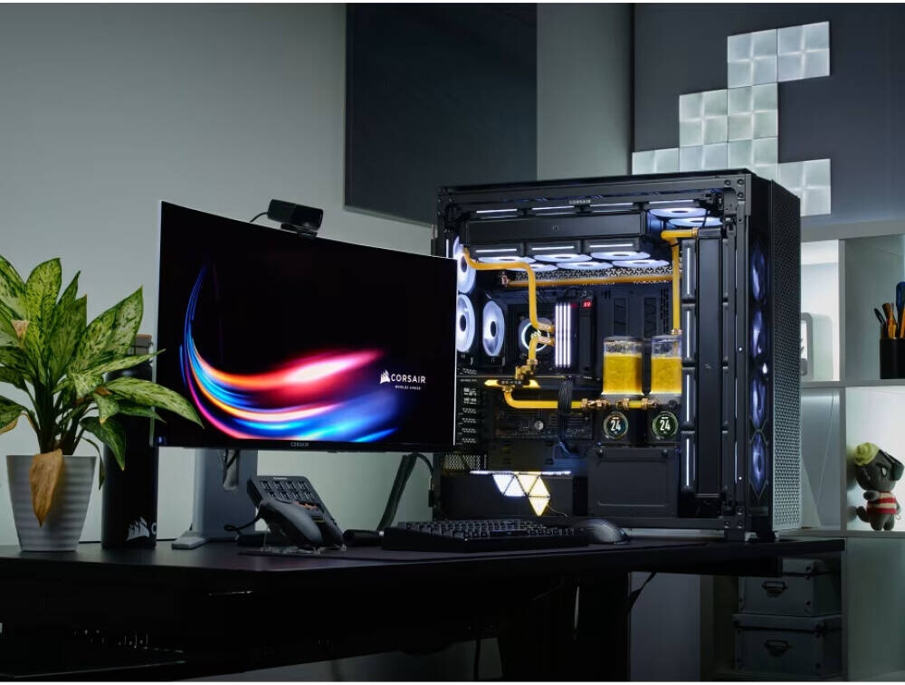 Корпус без блока питания Corsair iCUE LINK 9000D Airflow, Full-Tower, TG, no fan, 4xUSB-A 3.2, 2xUSB