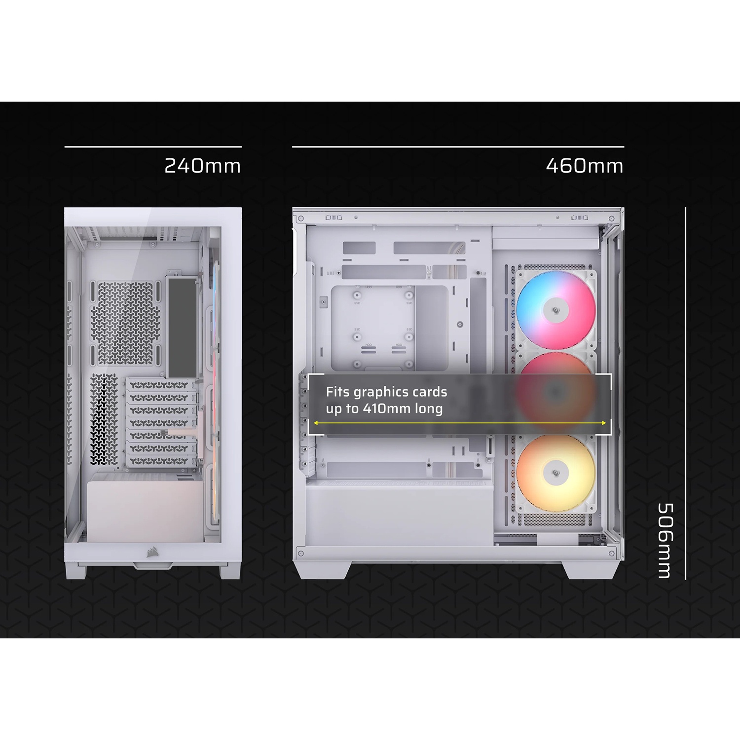 Корпус без блока питания/ Case Corsair 3500X RS-R ARGB, Midi-Tower, TG, 3x120mm ARGB, 2xUSB-A 3.2, 1