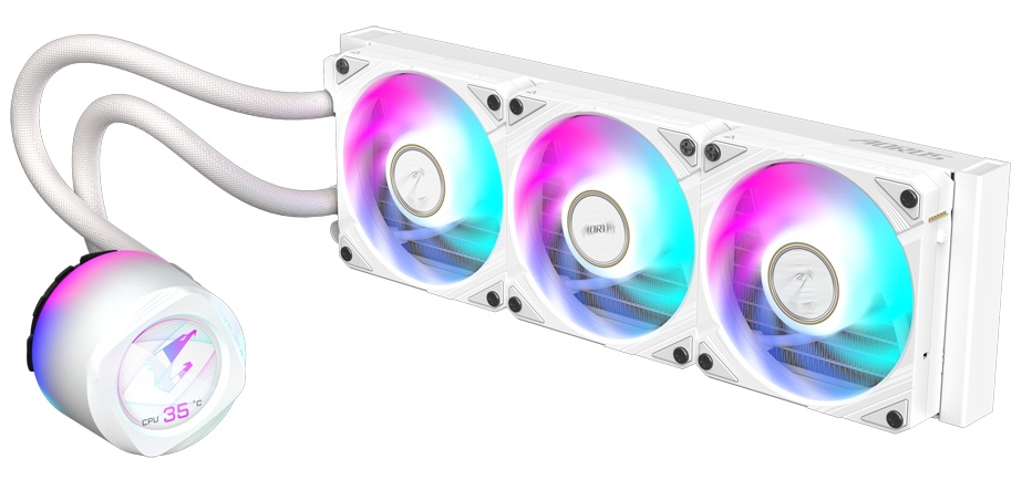 Система водяного охлаждения Gigabyte AORUS WATERFORCE X II 360I White, 3 x 120mm ARGB Fan, sTR5, RTL