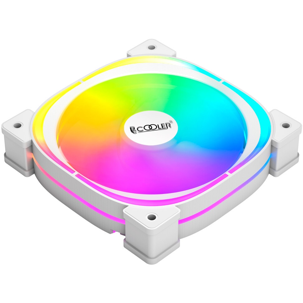 Вентилятор для корпуса PcCooler F3 X120 WH ARGB 120х120x25 белый 4-pin (F3X120-WHAC012-GL) Ret