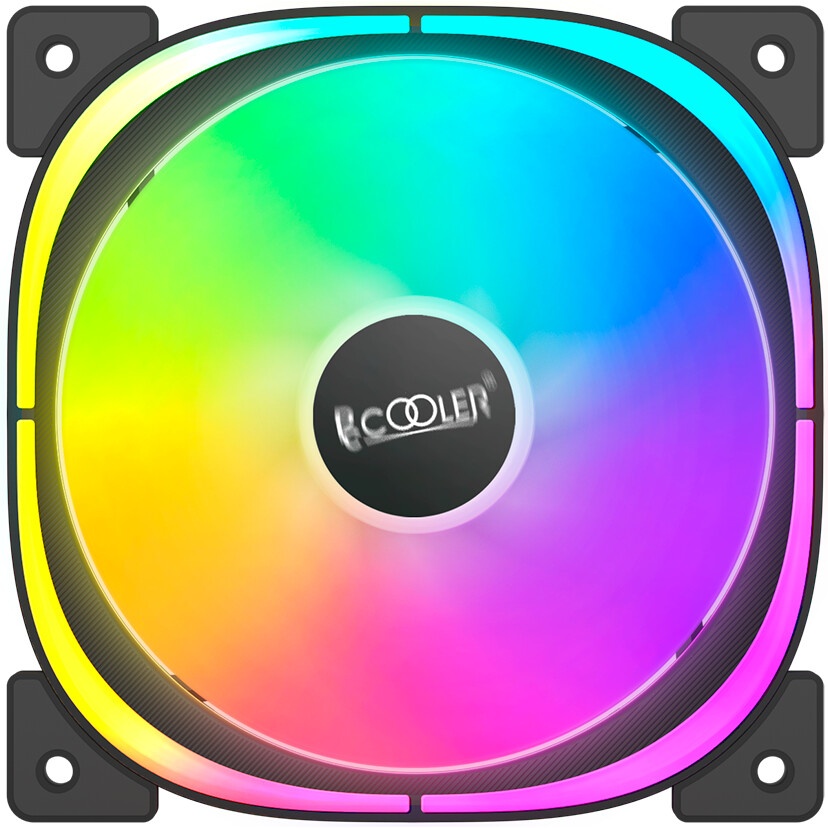 Вентилятор для корпуса PcCooler F3 X120 BK ARGB 120х120x25 черный 4-pin 28.4дБ (F3X120-BKAC012-GL) R