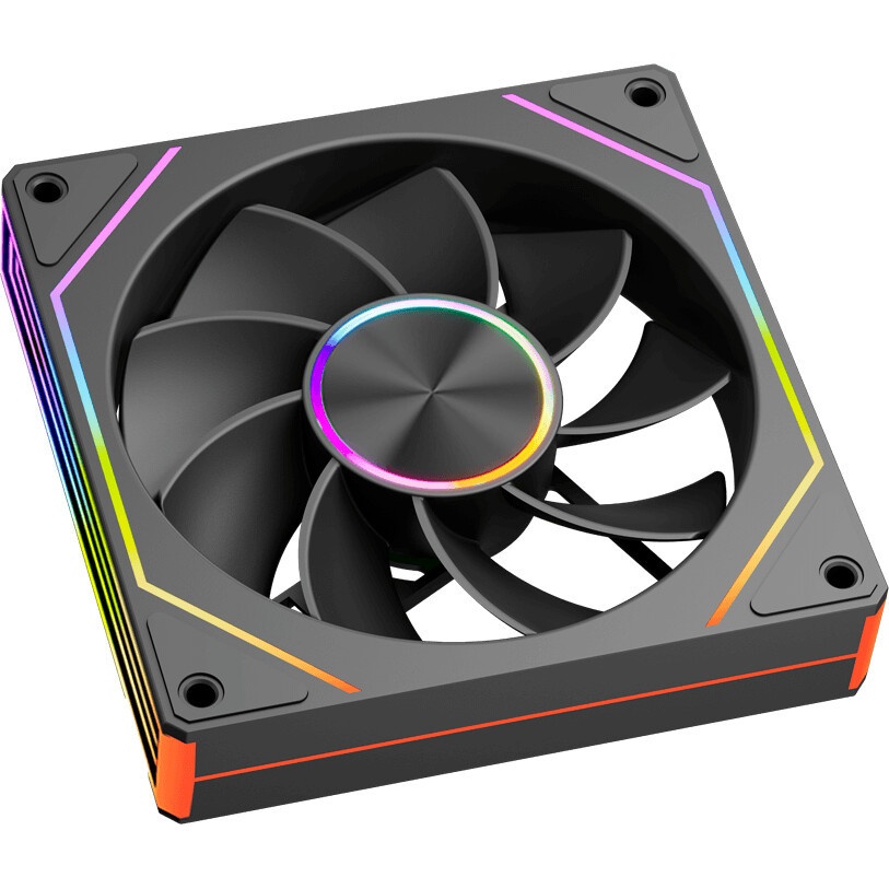 Вентилятор для корпуса PcCooler F3 X120 BK ARGB 120х120x25 черный 4-pin 28.4дБ (F3X120-BKAC012-GL) R