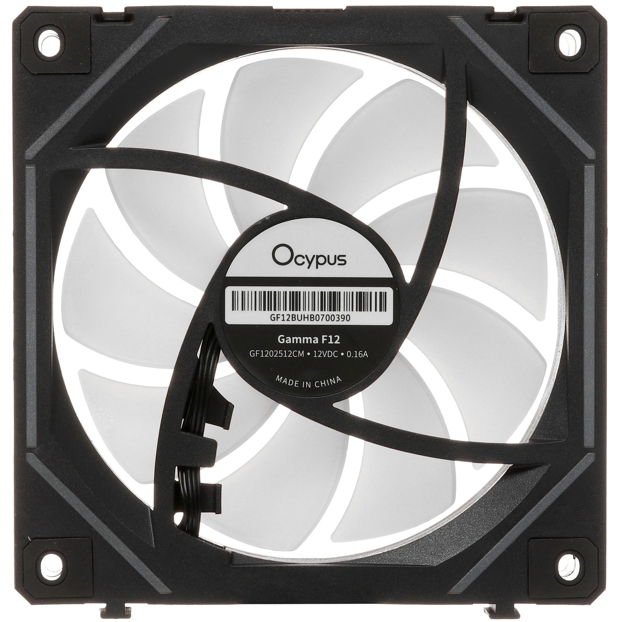 Вентилятор для корпуса Fan Ocypus Gamma F12 UNI BK ARGB 3 IN 1 PWM черный