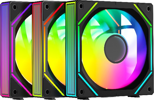 Вентилятор для корпуса Fan Ocypus Gamma F12 UNI BK ARGB 3 IN 1 PWM черный