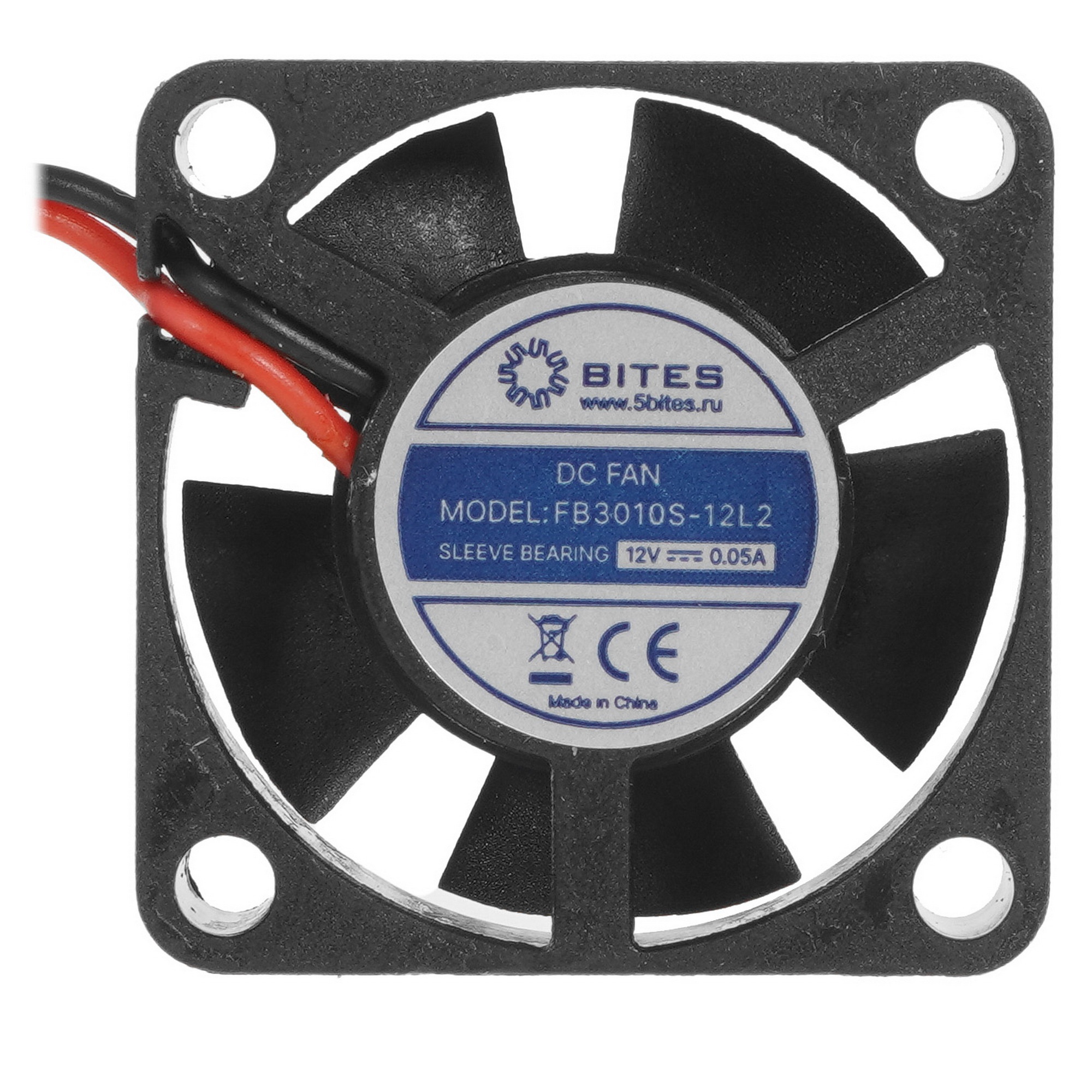 Вентилятор для корпуса 5bites FB3010S-12L2 черный 30мм 7000rpm 23.5db 2-pin