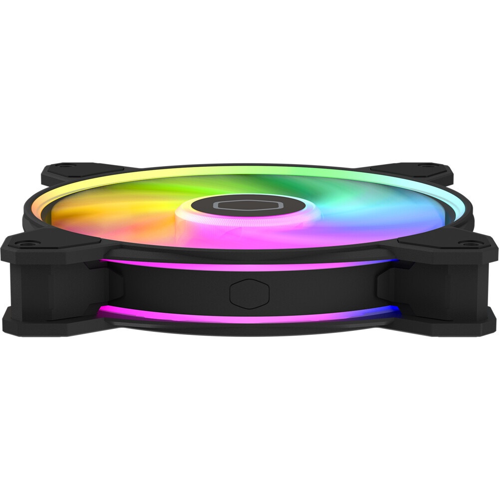 Кулер для ПК/ Case Cooler HSPD FN001 Black (140x140x25mm, 4-pin PWM, ARGB, 58.7CFM, 35dBA, 1500RPM,