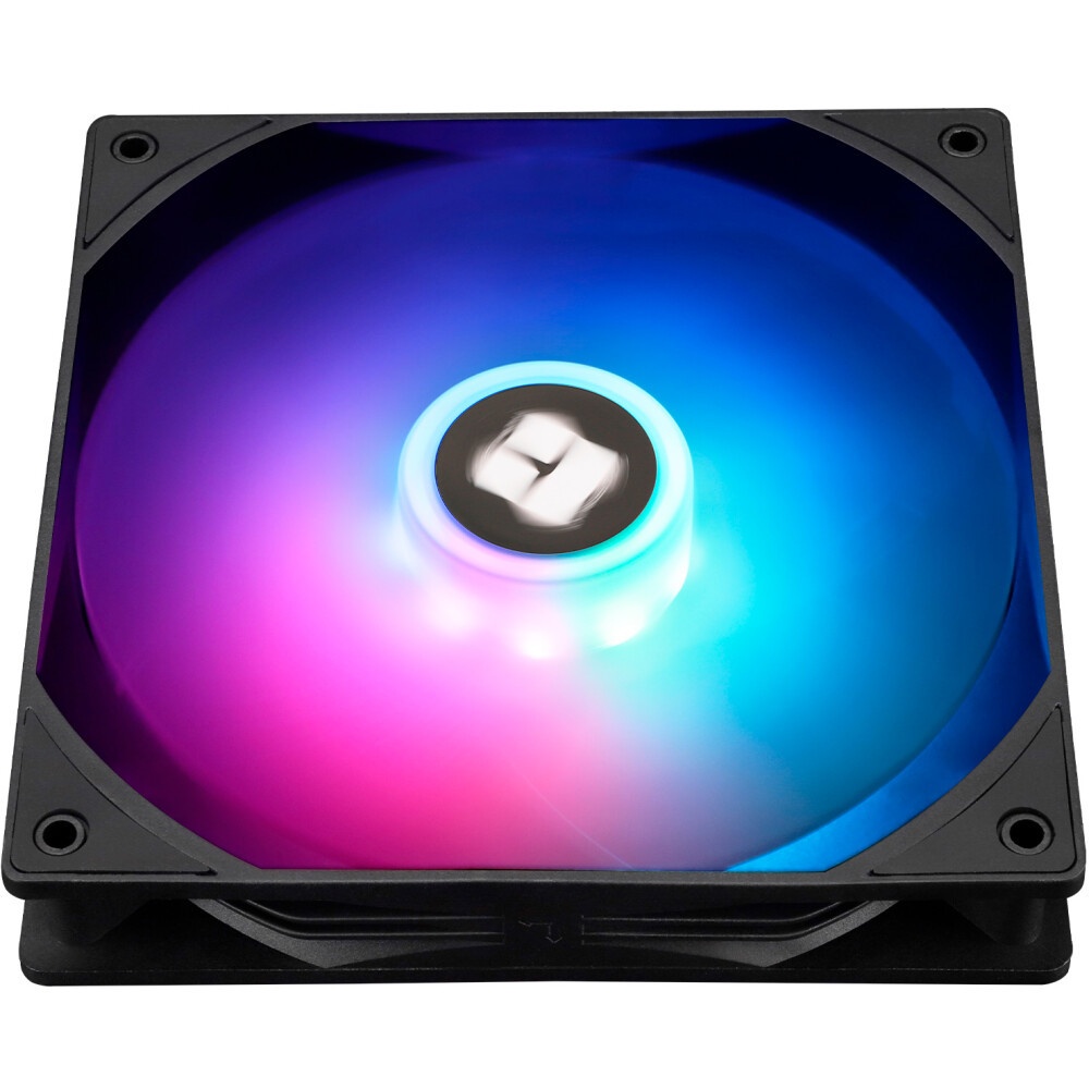 Кулер для ПК/ Case Cooler HSPD FN001 Black (140x140x25mm, 4-pin PWM, ARGB, 58.7CFM, 35dBA, 1500RPM,