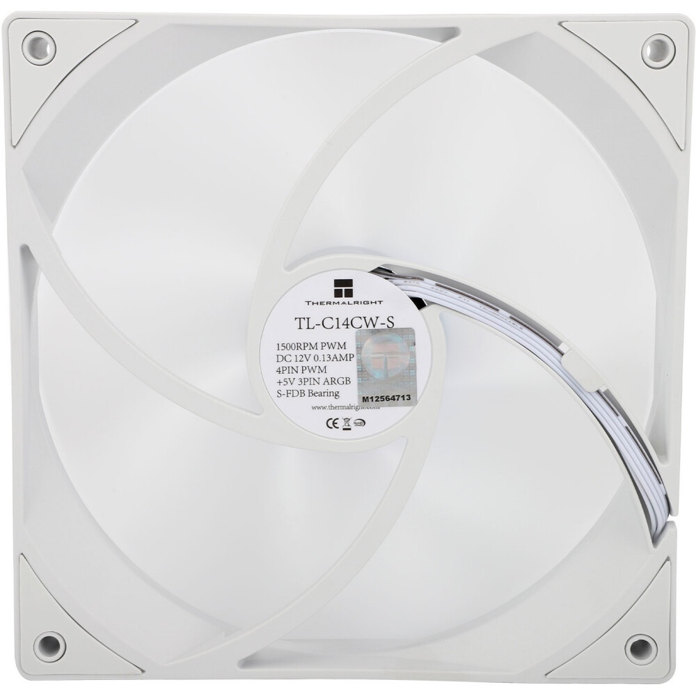 Кулер для ПК/ Case Cooler HSPD FN001 Black (140x140x25mm, 4-pin PWM, ARGB, 58.7CFM, 35dBA, 1500RPM,