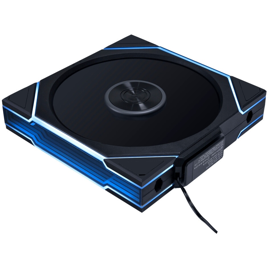 Кулер для ПК/ Case Cooler HSPD FN001 Black (140x140x25mm, 4-pin PWM, ARGB, 58.7CFM, 35dBA, 1500RPM,