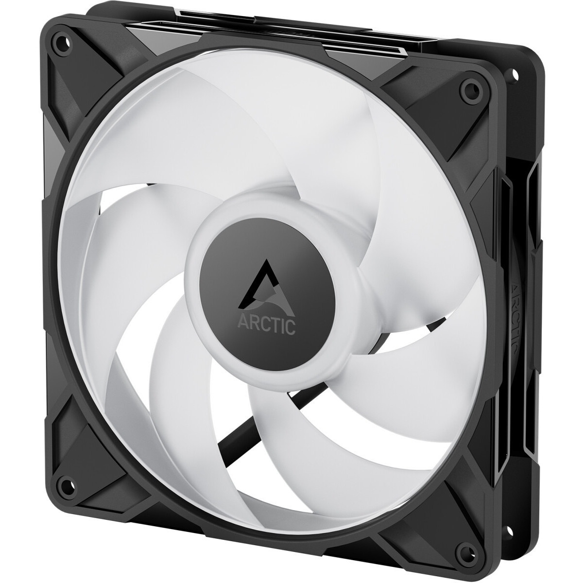 Кулер для ПК/ Case Cooler HSPD FN001 Black (140x140x25mm, 4-pin PWM, ARGB, 58.7CFM, 35dBA, 1500RPM,