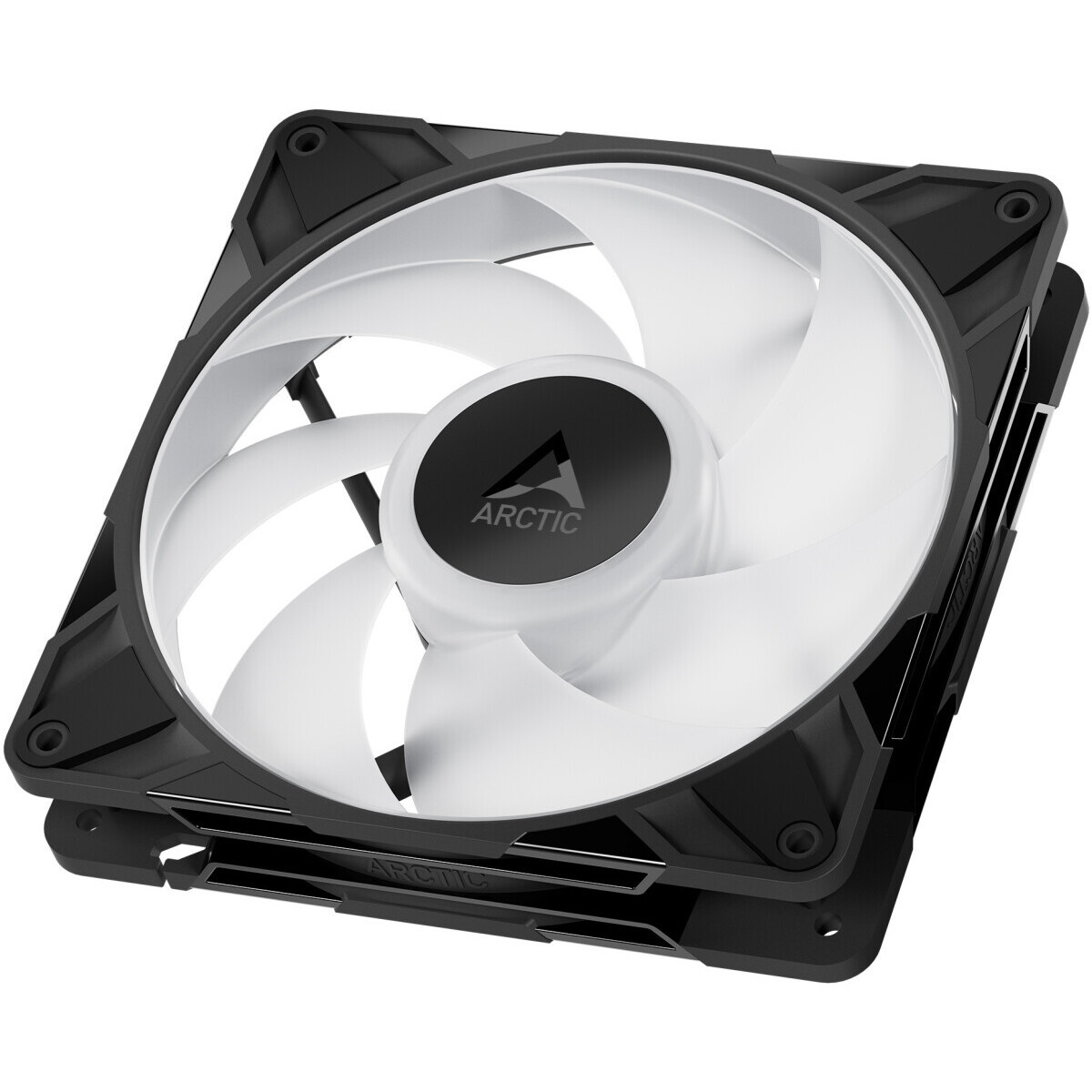 Кулер для ПК/ Case Cooler HSPD FN001 Black (140x140x25mm, 4-pin PWM, ARGB, 58.7CFM, 35dBA, 1500RPM,