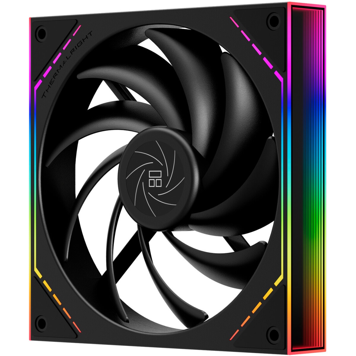 Кулер для ПК/ Case Cooler HSPD FN001 Black (140x140x25mm, 4-pin PWM, ARGB, 58.7CFM, 35dBA, 1500RPM,