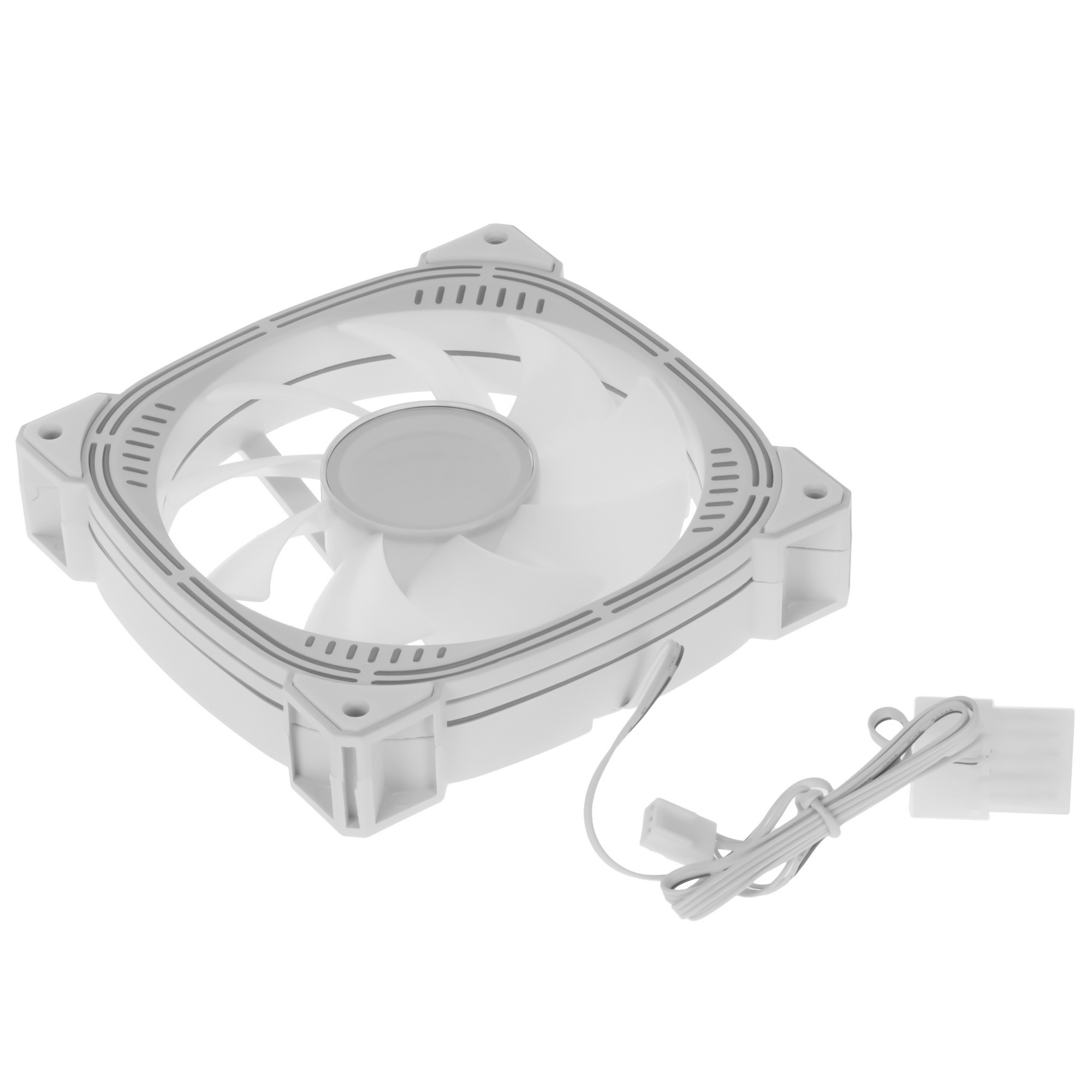 Вентилятор для корпуса Formula Nulight 12WH RGB 120х120x25 белый 3-pin 4-pin (Molex) 19.06дБ (NULIGH