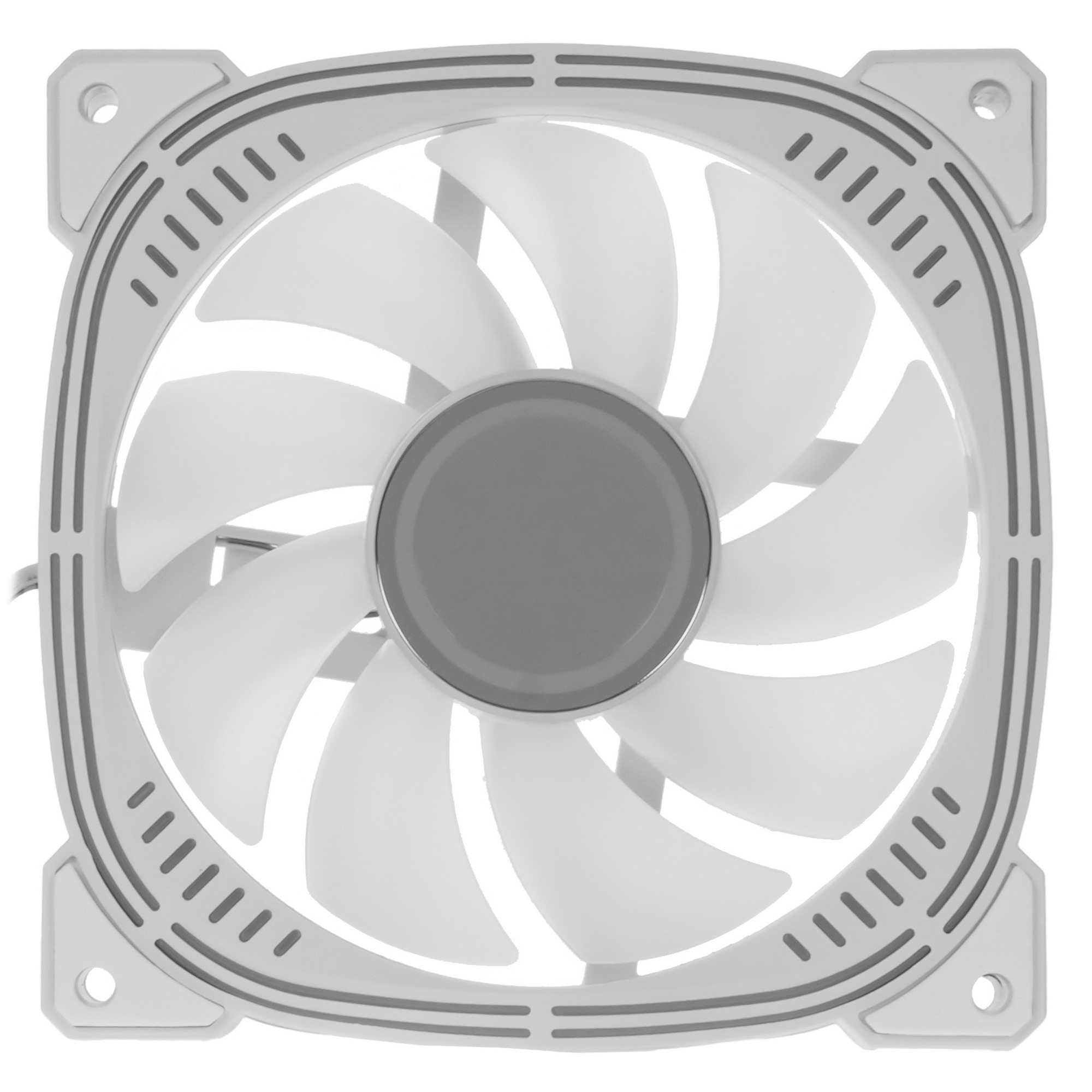 Вентилятор для корпуса Formula Nulight 12WH RGB 120х120x25 белый 3-pin 4-pin (Molex) 19.06дБ (NULIGH