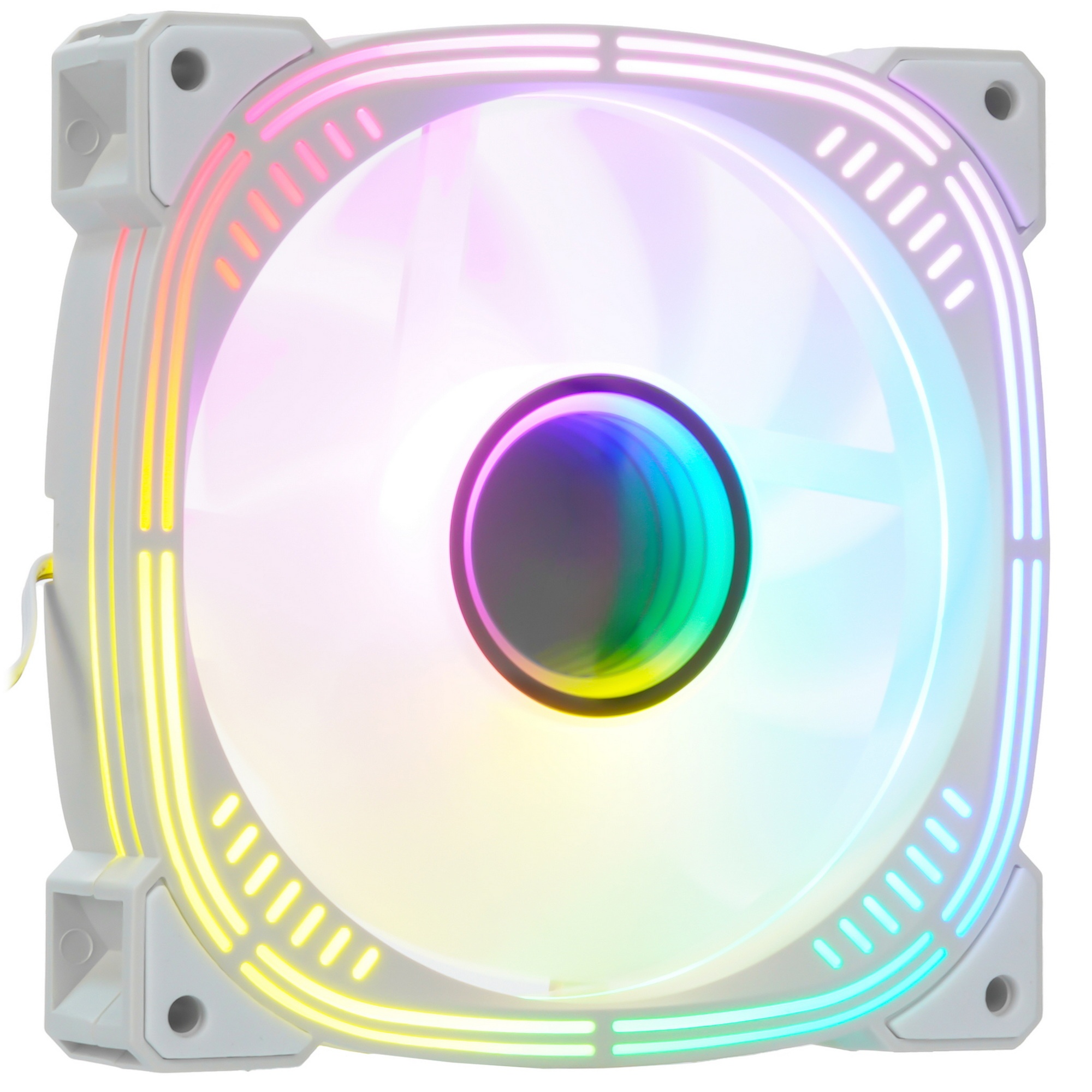 Вентилятор для корпуса Formula Nulight 12WH RGB 120х120x25 белый 3-pin 4-pin (Molex) 19.06дБ (NULIGH