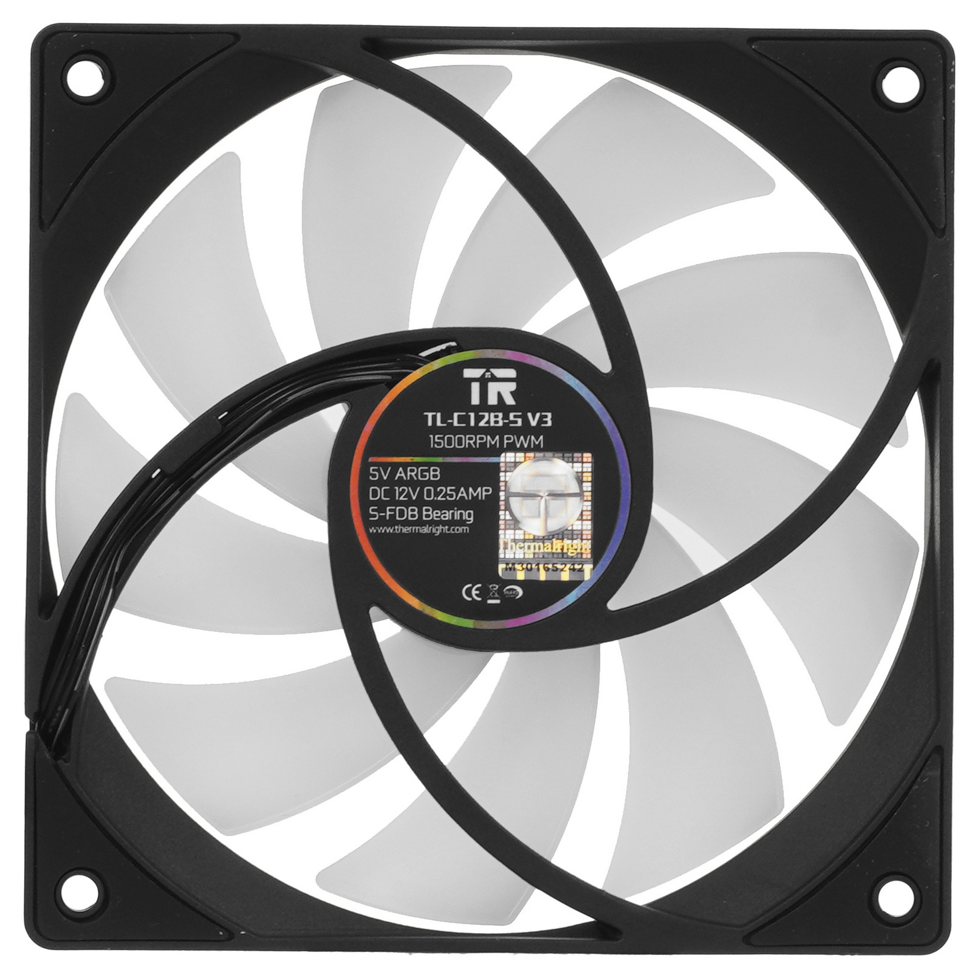 Вентилятор для процессора Thermalright Fan TL-C12B-S V3 X3 ARGB 120mm/ 3 pack/ PWM/ S-FDB Bearing