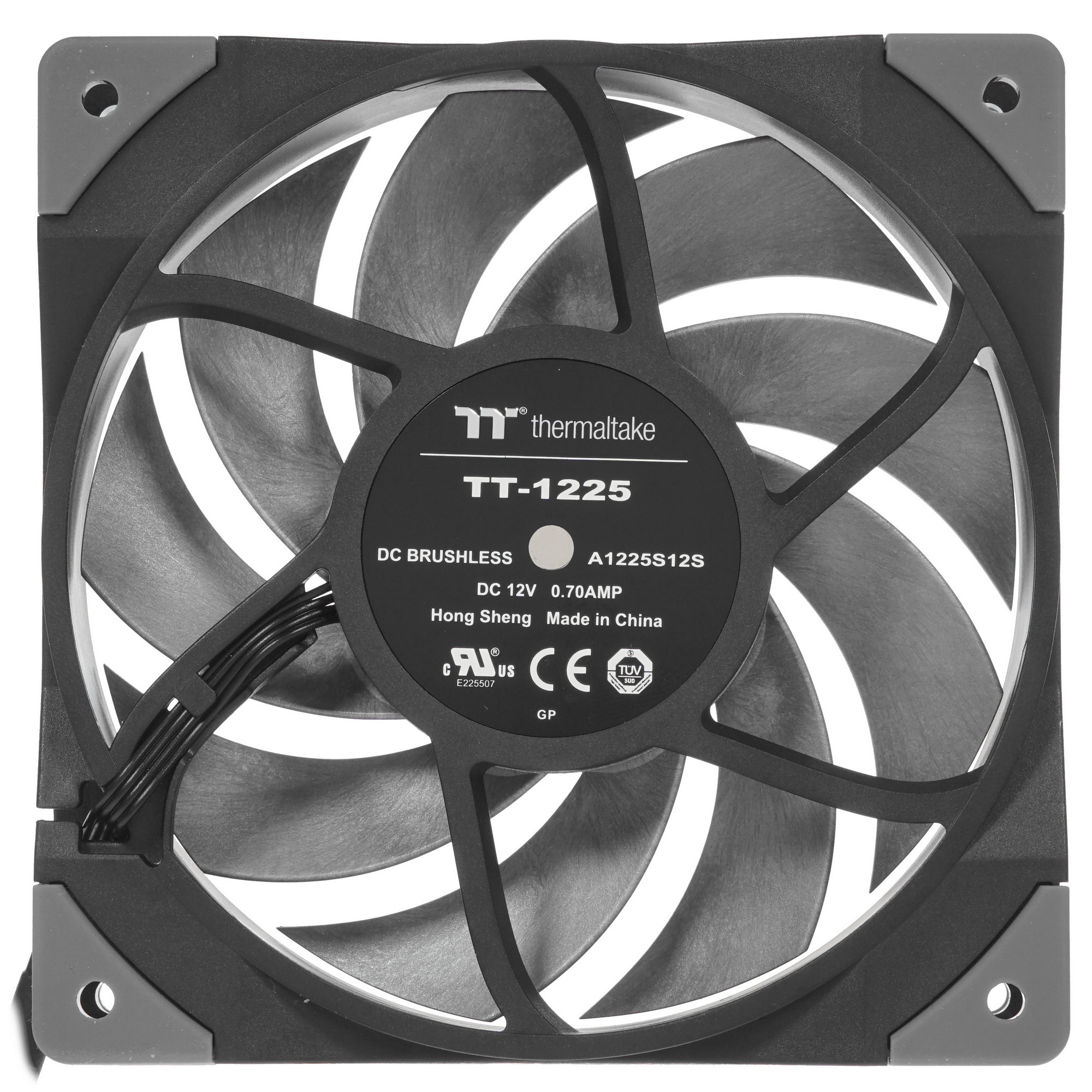 Вентилятор для корпуса Thermaltake TOUGHFAN 12 Turbo черный, 120 мм, 2500 об/мин, 28.1 дБ, 4 pin