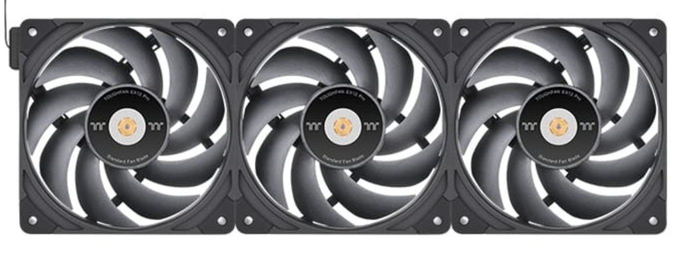 Комплект вентиляторов для корпуса Thermaltake TOUGHFAN EX12 Pro (3 шт.) черный, 120 мм, 2000 об/мин,