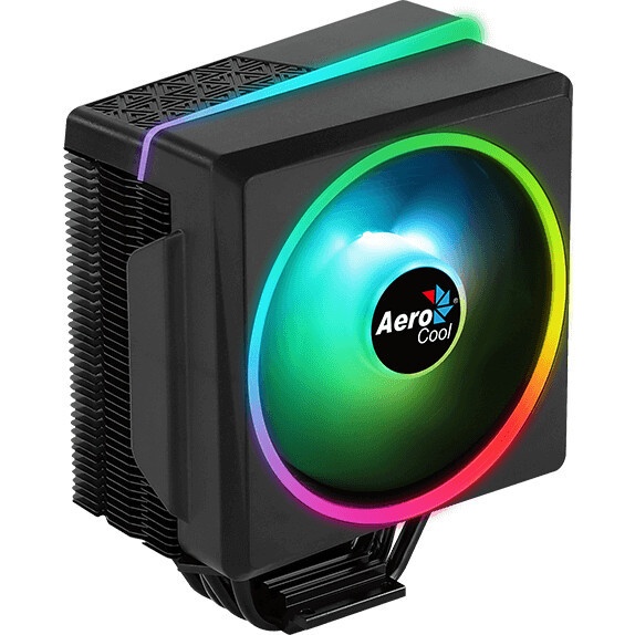 Кулер для процессора AeroCool / Formula Cylon 4F черный, 120 мм, алюминий/медь, 1800 об/мин, 26 дБ,