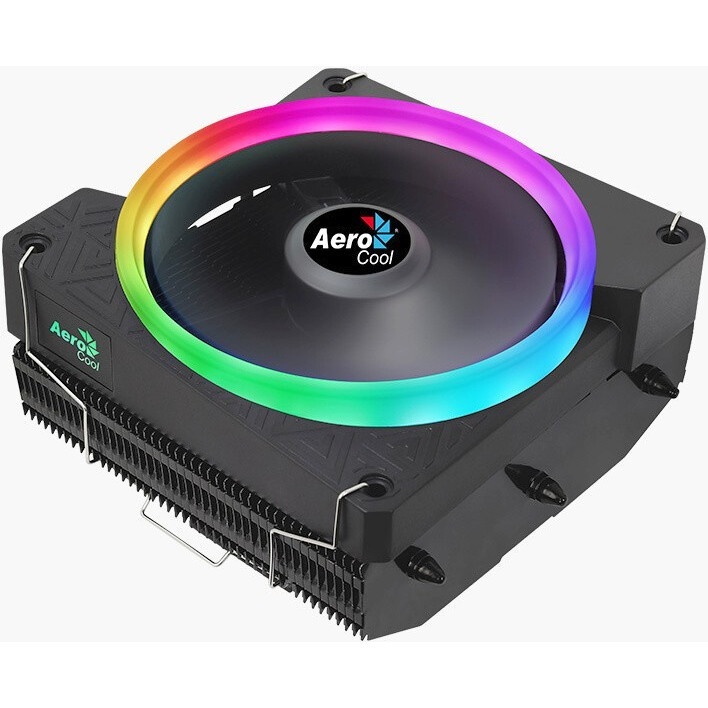 Кулер для процессора AeroCool / Formula Cylon 4F черный, 120 мм, алюминий/медь, 1800 об/мин, 26 дБ,