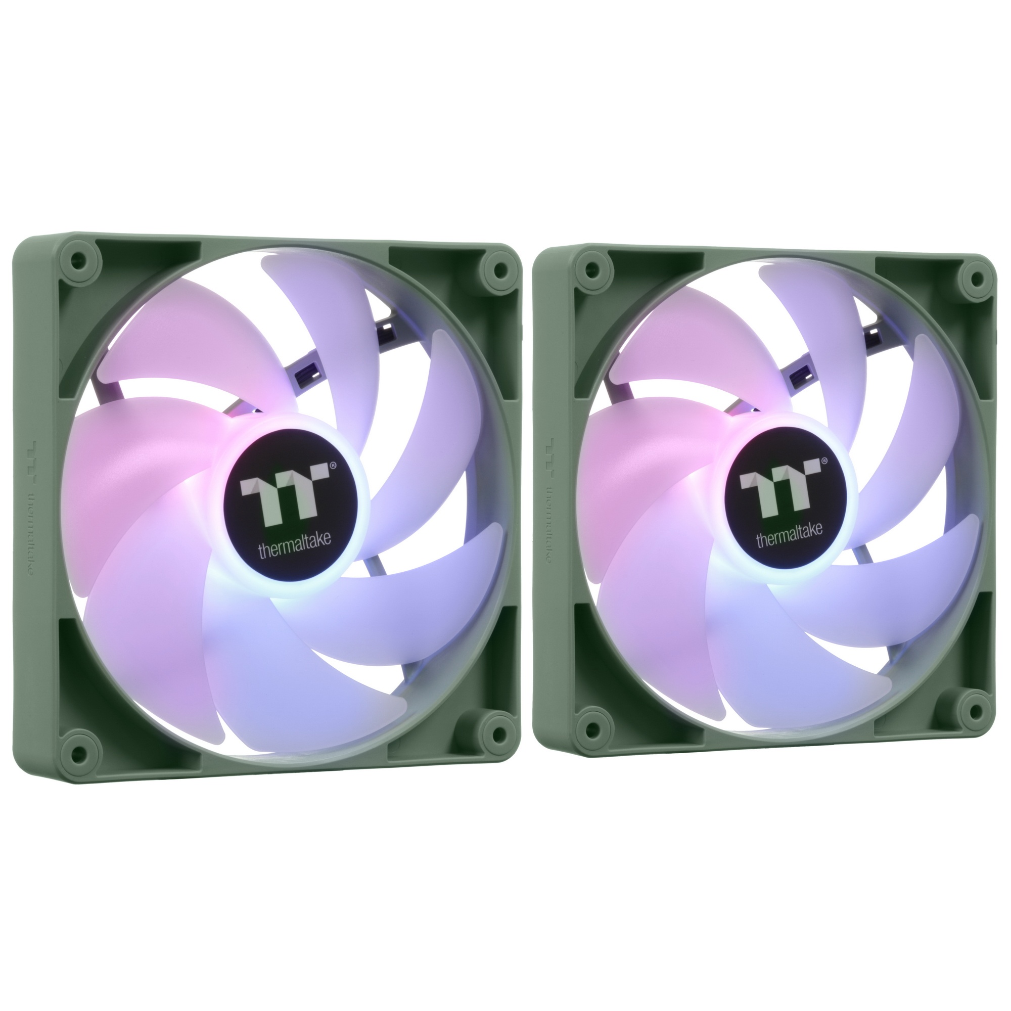 Комплект вентиляторов для корпуса Thermaltake CT140 ARGB (2 шт.) зеленый, 140 мм, 1500 об/мин, 30.5