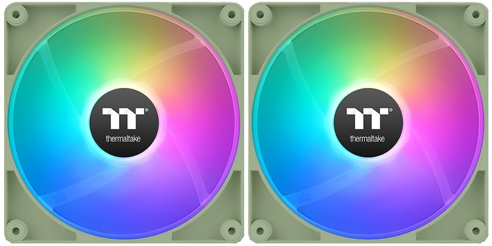 Комплект вентиляторов для корпуса Thermaltake CT140 ARGB (2 шт.) зеленый, 140 мм, 1500 об/мин, 30.5